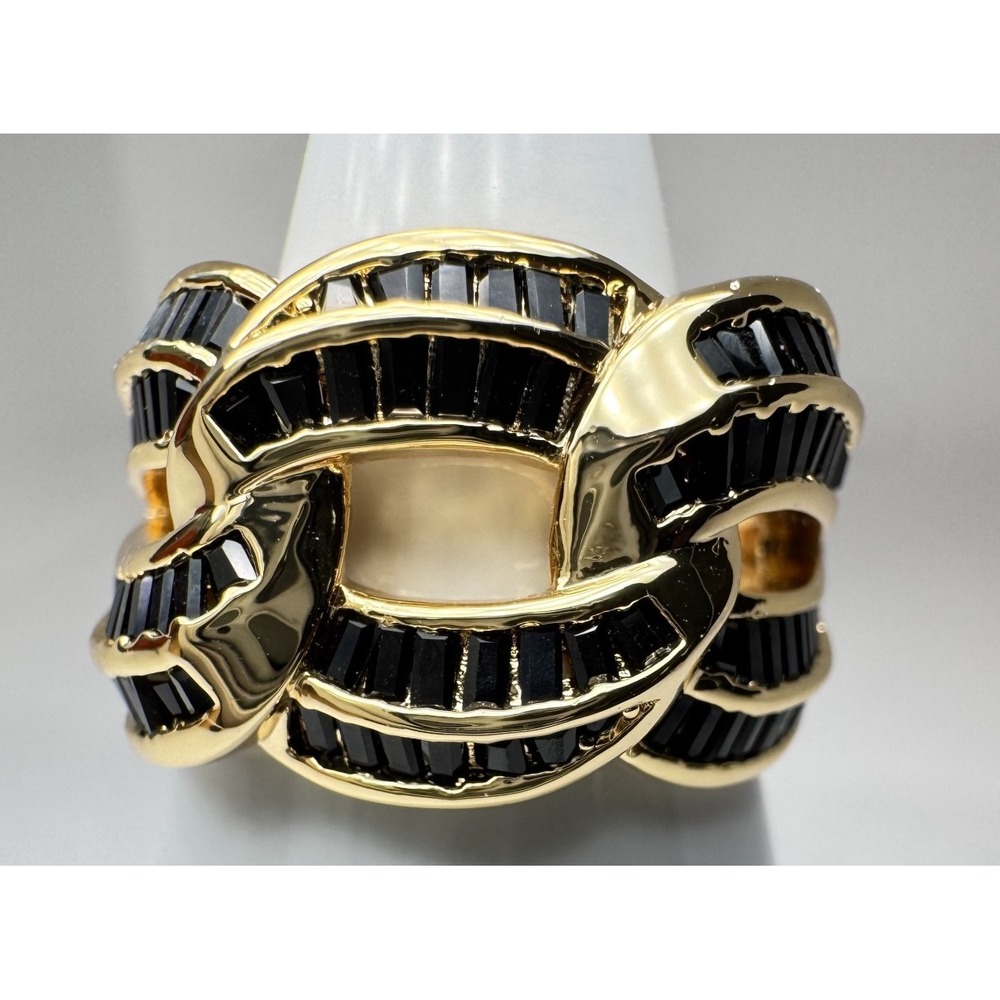 Ring Bomb Party Unicorn Ring RG49282 Black Onyx CZ Gold Plated Size 8 1 of 500